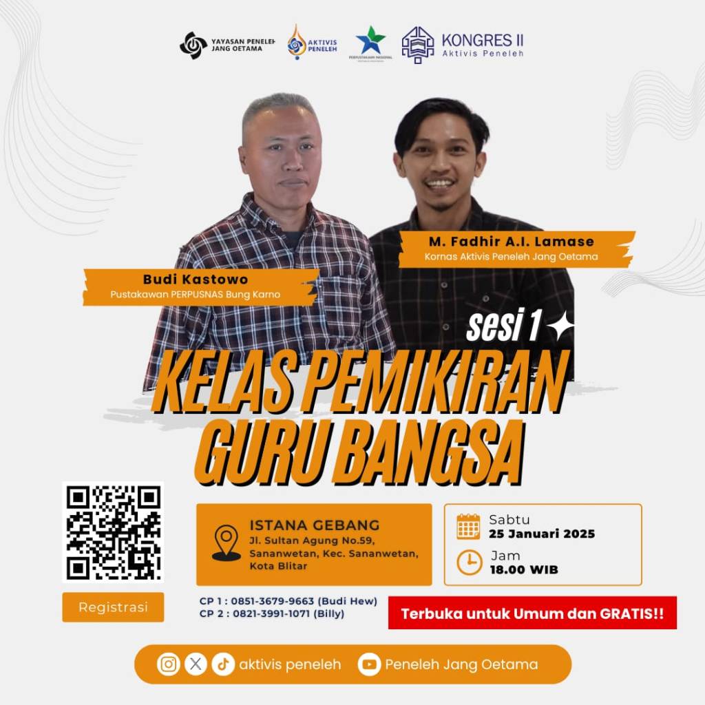 Kelas Pemikiran Guru Bangsa: Aktivis Peneleh Gelar Diskusi di Istana&nbsp;Gebang