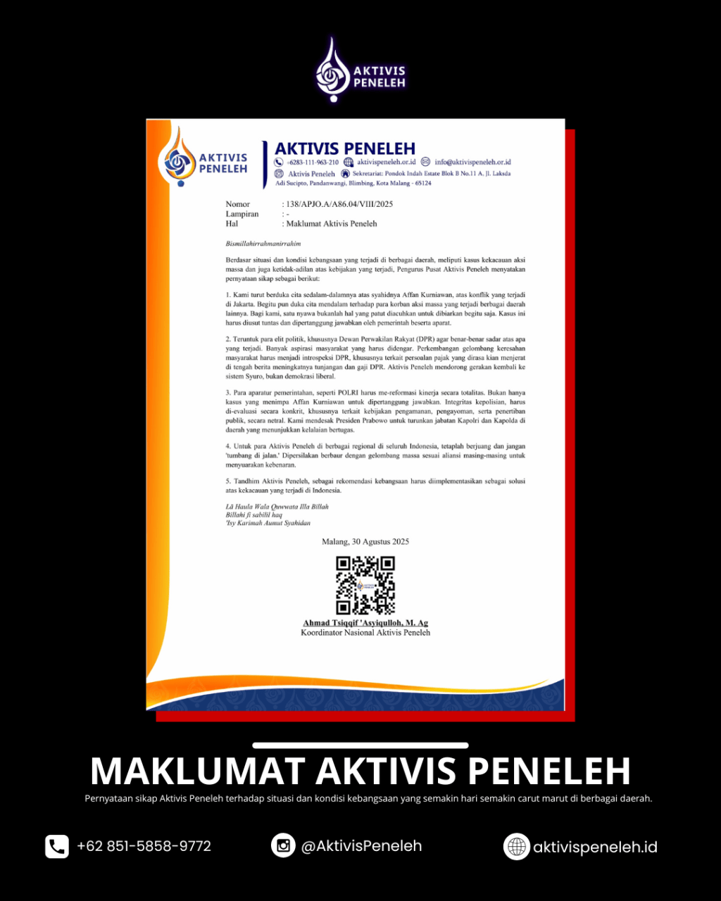 Maklumat Aktivis Peneleh